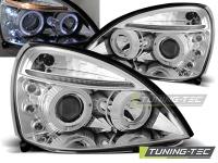 Přední světla Renault Clio II, 2001-2005, Angel Eyes, chrom Přední světla Renault Clio II, 2001-2005, Angel Eyes, chrom